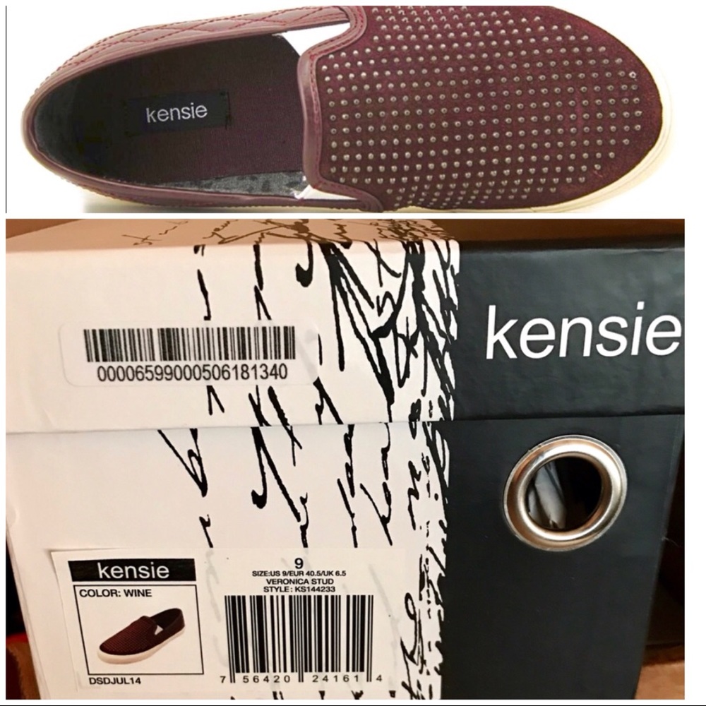 Kensie "Veronica"Leather Slip-On Sneakers - Picture 2 of 8